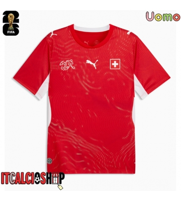 Svizzera Prima Maglia Mondiali 2026 Manica Corta